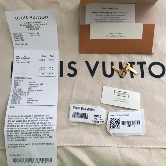 EUC Authentic Louis Vuitton Speedy B 30 - Picture 5 of 8